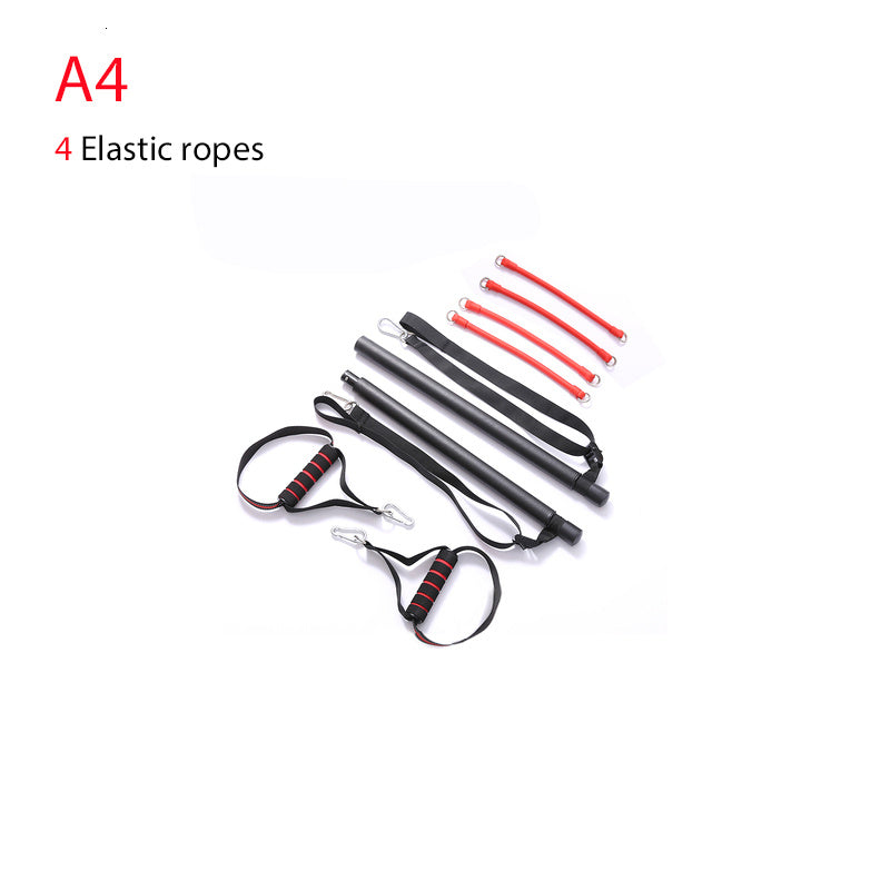 Body Workout Trainer Bar with Resistance Bands Rubber Buckles null