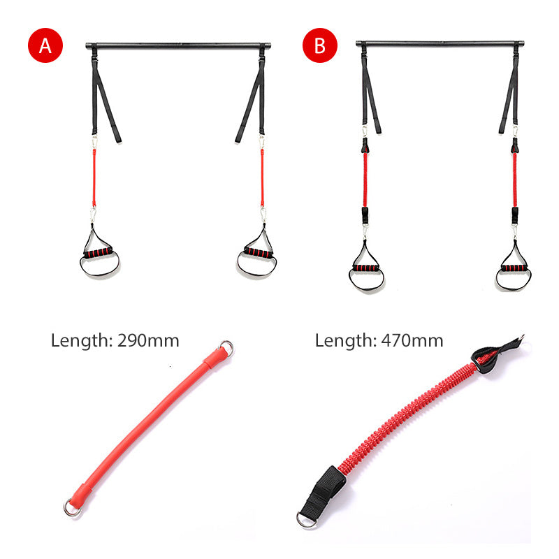 Body Workout Trainer Bar with Resistance Bands Rubber Buckles null