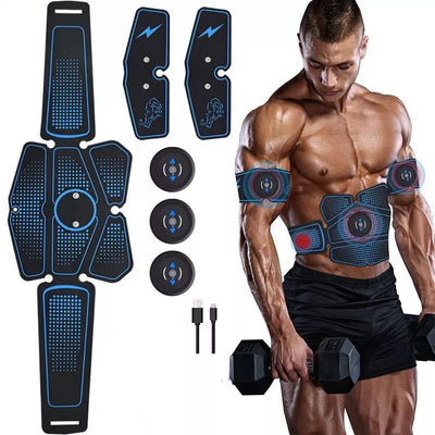 Abdominal muscle training with EMS fitness equipment null
