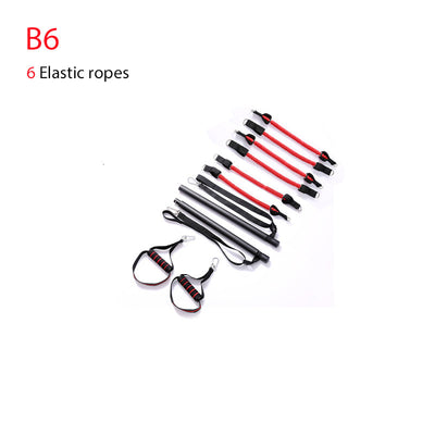 Body Workout Trainer Bar with Resistance Bands Rubber Buckles null
