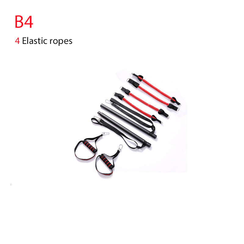 Body Workout Trainer Bar with Resistance Bands Rubber Buckles null