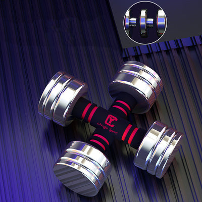 Stainless Steel Home Fitness Equipment With Removable Electroplating Dumbbell null