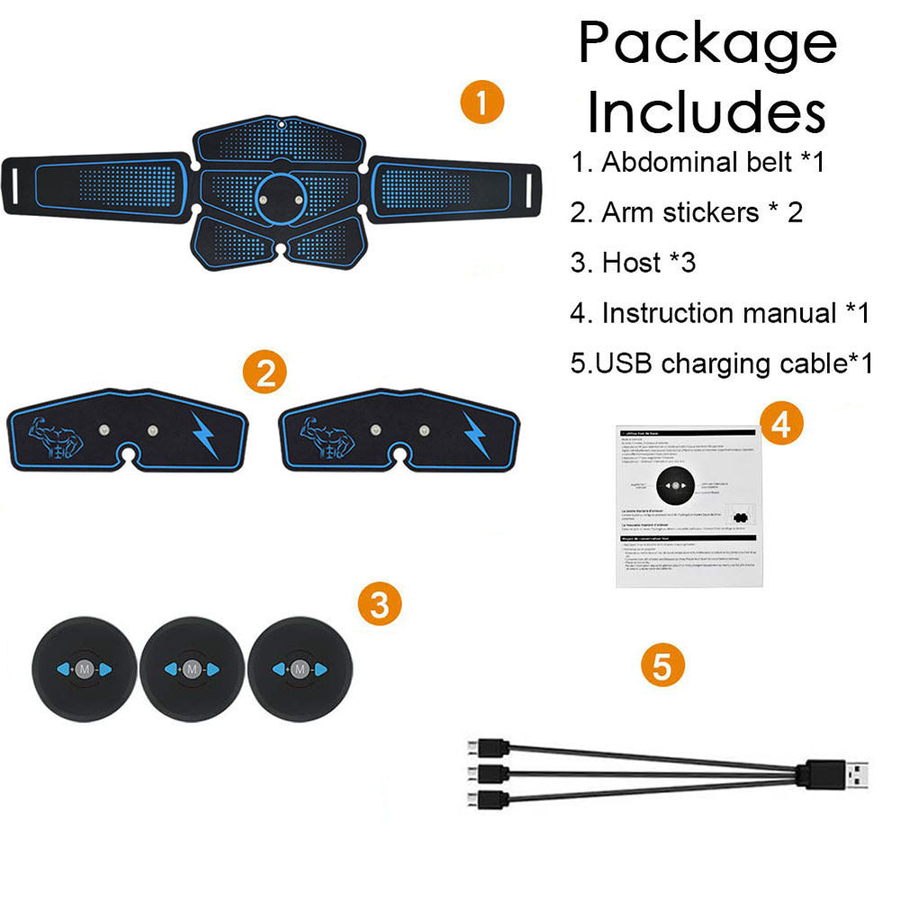Abdominal muscle training with EMS fitness equipment null