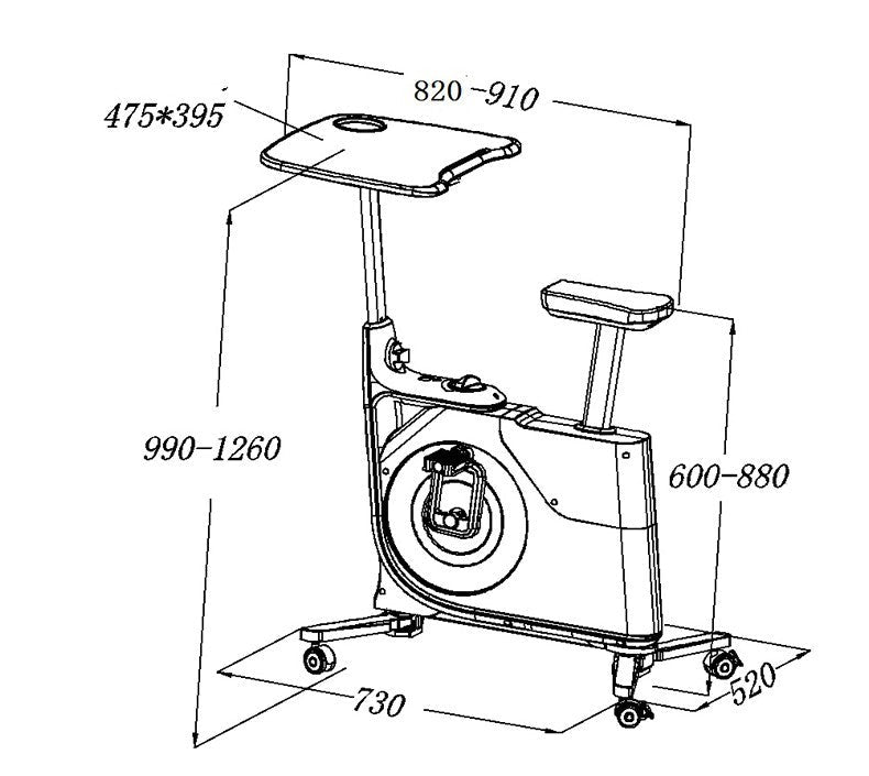 Desk Home Exercise Bike Small Magnetic Control Silent Aerobic Exercise null