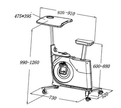 Desk Home Exercise Bike Small Magnetic Control Silent Aerobic Exercise null