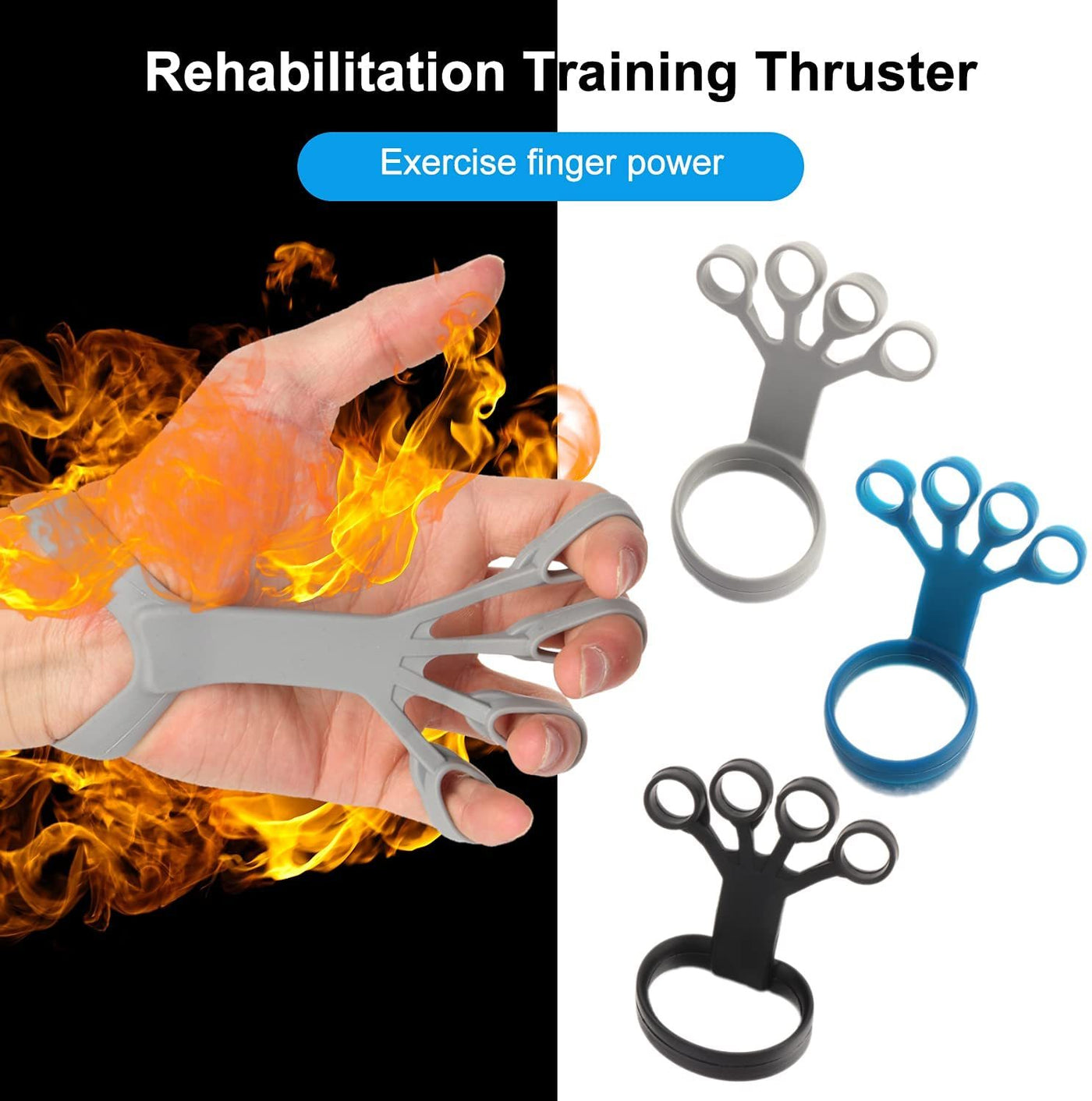 Silicone Grip Device Finger Exercise Stretcher Arthritis Hand Grip Trainer Strengthen Rehabilitation Training To Relieve Pain null