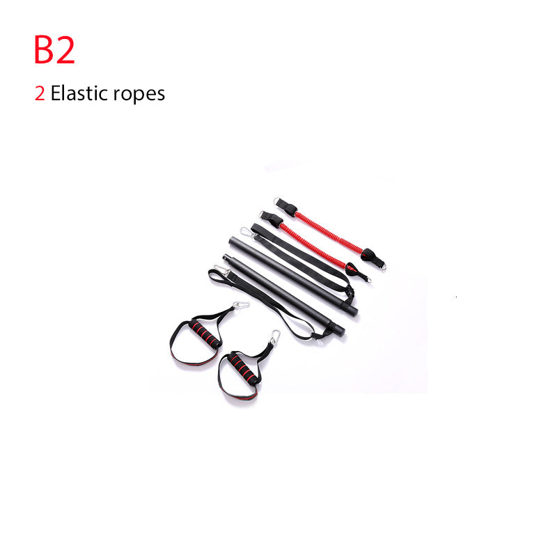 Body Workout Trainer Bar with Resistance Bands Rubber Buckles null
