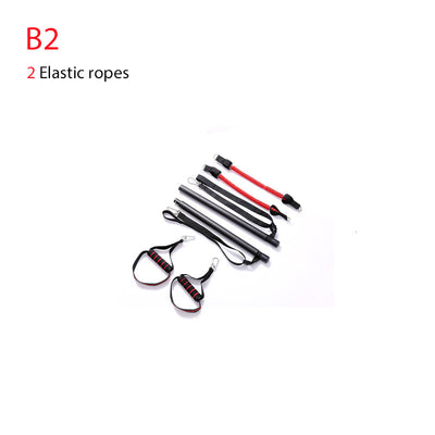 Body Workout Trainer Bar with Resistance Bands Rubber Buckles null