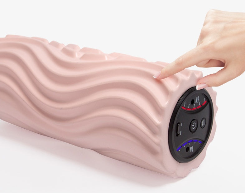USB Electric Massage Yoga Massager Muscle Soreness Pain Relax Stovepipe Vibration Acupressure Massage Column Foam Roller Block null