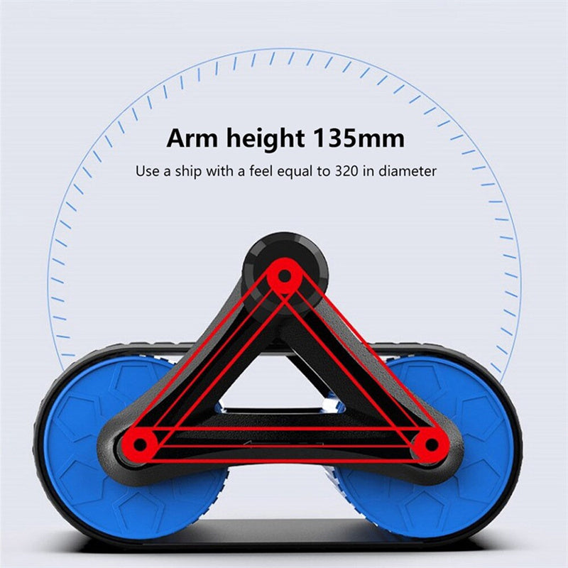 Double Wheel Abdominal Exerciser Women Men Automatic Rebound Ab Wheel Roller Waist Trainer Gym Sports Home Exercise Devices null