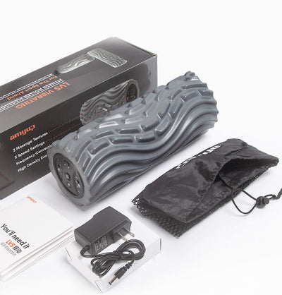 USB Electric Massage Yoga Massager Muscle Soreness Pain Relax Stovepipe Vibration Acupressure Massage Column Foam Roller Block null