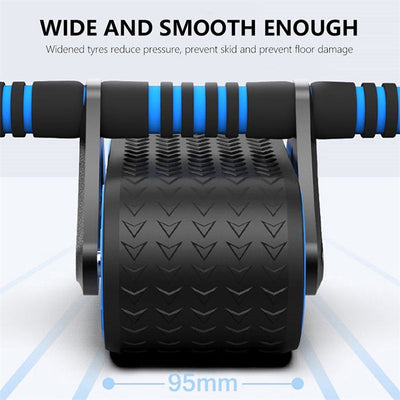 Double Wheel Abdominal Exerciser Women Men Automatic Rebound Ab Wheel Roller Waist Trainer Gym Sports Home Exercise Devices null