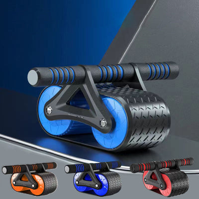 Double Wheel Abdominal Exerciser Women Men Automatic Rebound Ab Wheel Roller Waist Trainer Gym Sports Home Exercise Devices null