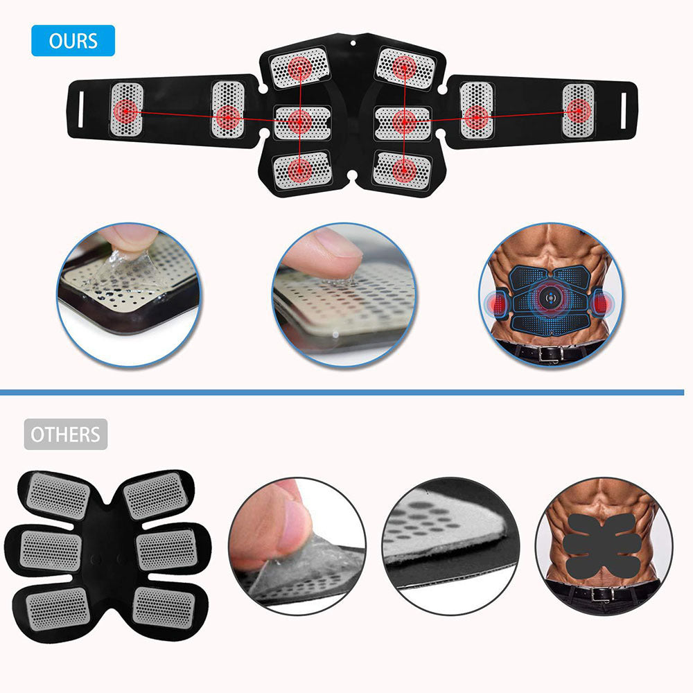 Abdominal muscle training with EMS fitness equipment null