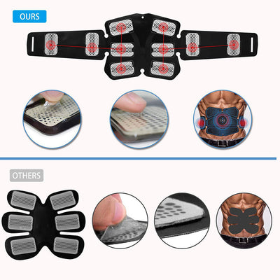 Abdominal muscle training with EMS fitness equipment null
