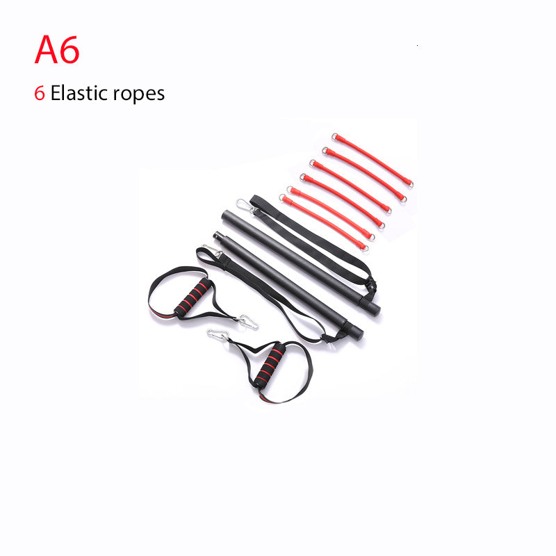 Body Workout Trainer Bar with Resistance Bands Rubber Buckles null