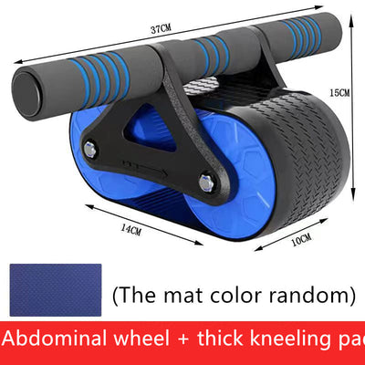 Double Wheel Abdominal Exerciser Women Men Automatic Rebound Ab Wheel Roller Waist Trainer Gym Sports Home Exercise Devices null