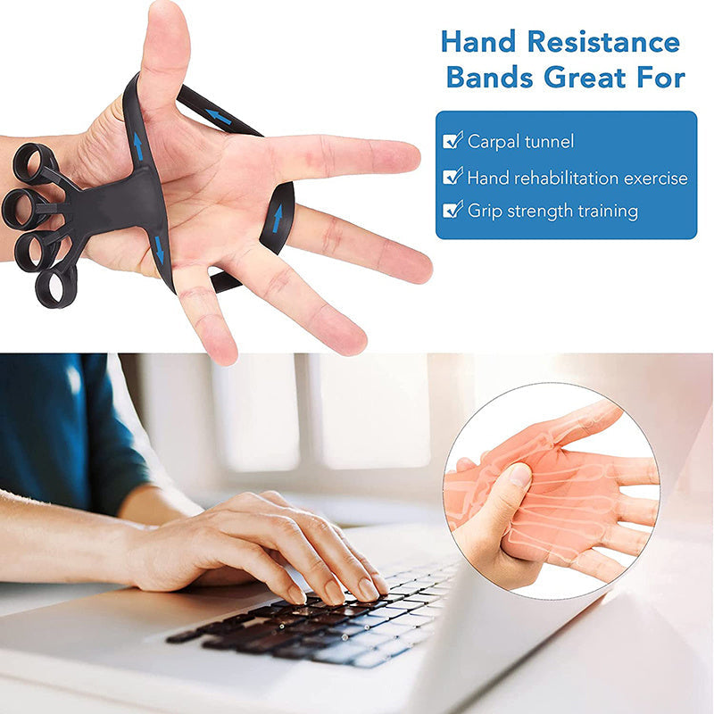 Silicone Grip Device Finger Exercise Stretcher Arthritis Hand Grip Trainer Strengthen Rehabilitation Training To Relieve Pain null